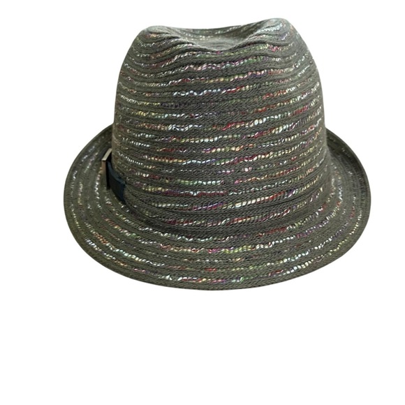 Nordstroms Olive Green Multicolor Wool Fedora Hat Leather Clasp✨Like New✨SZ OS - Picture 5 of 8